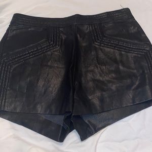Black Leather Shorts